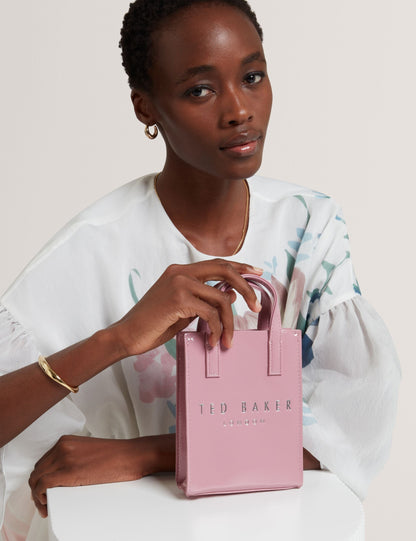 Ted Baker Crinkll Mini Crinkle Patent Pu Icon Tote Bag Women's