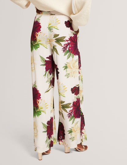Ted Baker Tomasia Dahlia Print Wide Leg Woven Trousers Women's