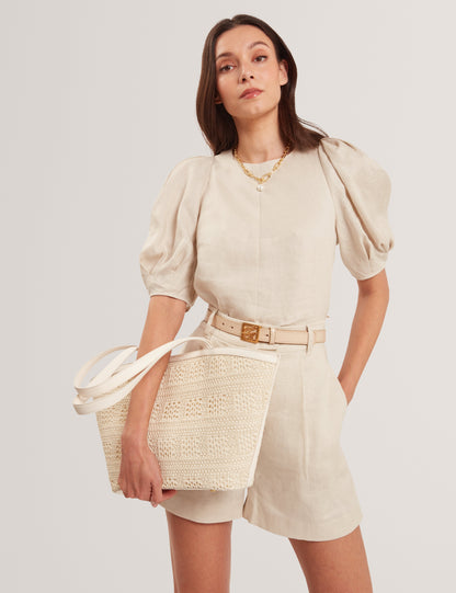 Ted Baker Pammina Raffia Straw Wide Shopper Bag Women's