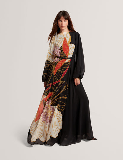 Ted Baker Cammeli Nouveau Floral Long Sleeve Maxi Dress Women's