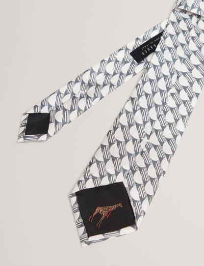 Ted Baker Kerem Retro Geometric Print Silk Tie