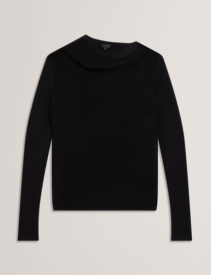 Ted Baker Ceyloaa Sheer Detail Knit Long Sleeve Top Women's