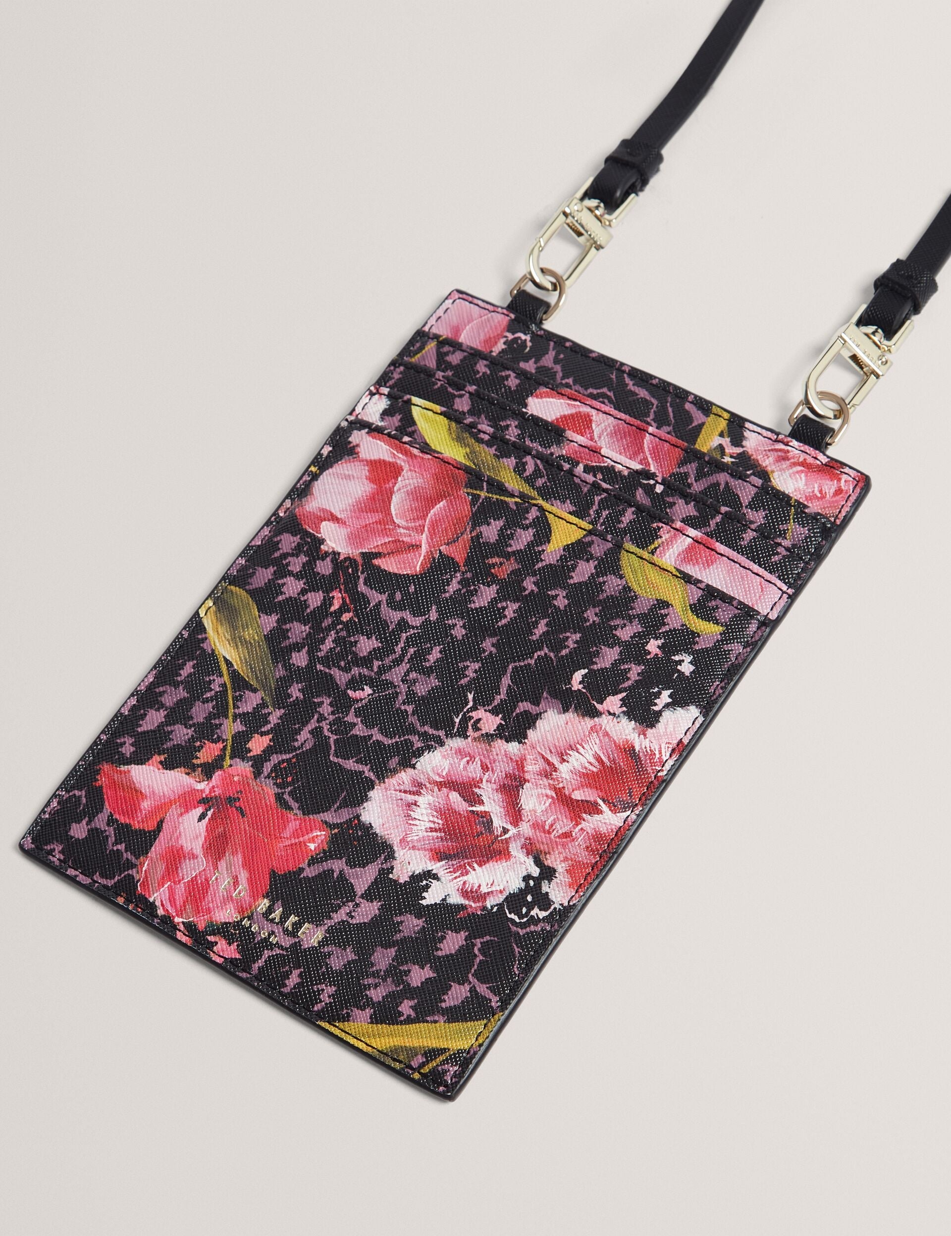 Ted Baker Tulsah Floral Print Phone Card Holder Lanyard Women's