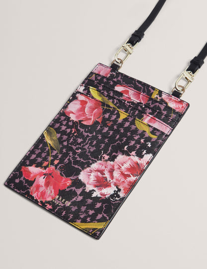 Ted Baker Tulsah Floral Print Phone Card Holder Lanyard Women's