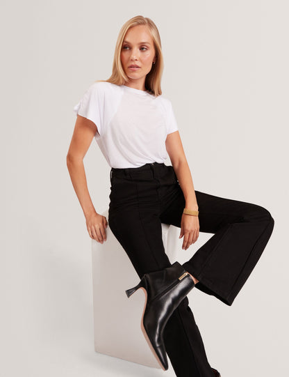 Ted Baker Arare Pintuck Kick Flare High Waisted Jeans Women's