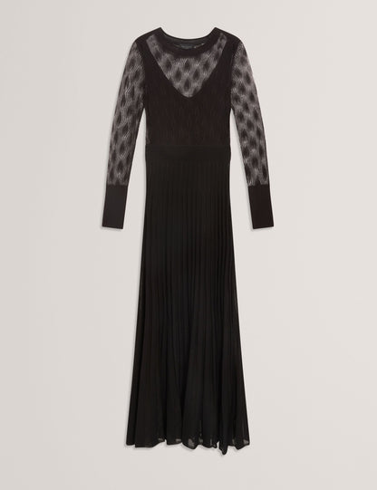 Ted Baker Tiimara Pointelle Knit Asymmetric Midi Dress Women's