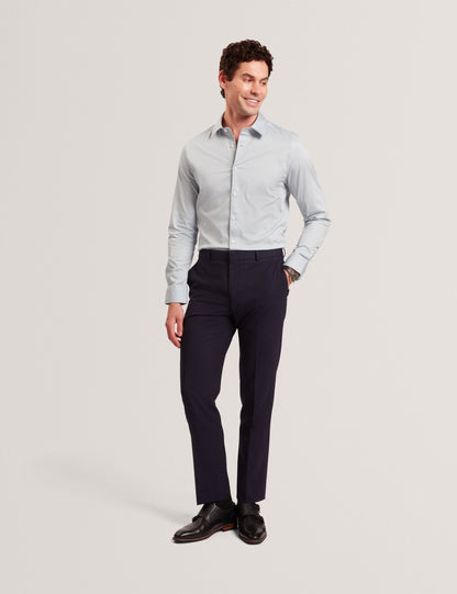 Ted Baker Olweno Micro Geo Print Long Sleeve Slim Shirt