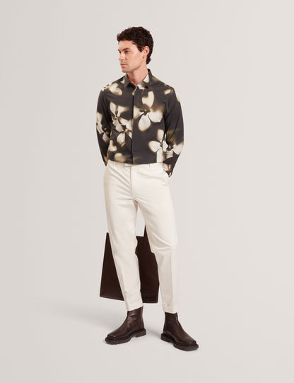 Ted Baker Wrenin Photographic Floral Print Long Sleeve Shirt