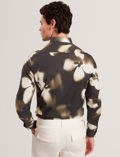 Ted Baker Wrenin Photographic Floral Print Long Sleeve Shirt