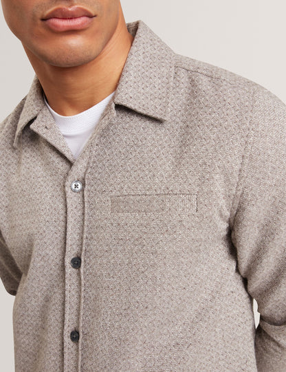 Ted Baker Rynel Textured Weave Long Sleeve Overshirt