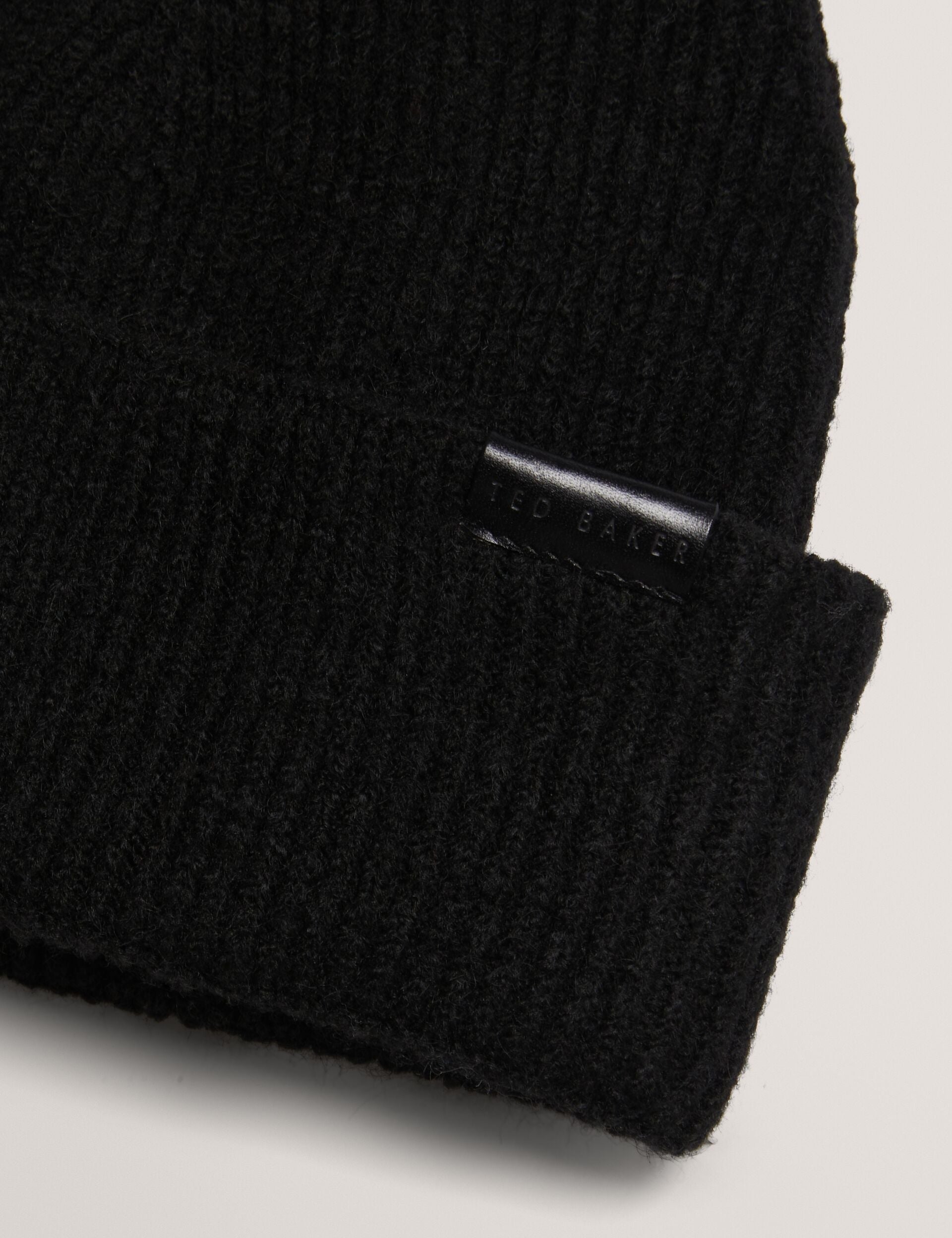 Ted Baker Alliiie Ribbed Knit Turnup Beanie Hat
