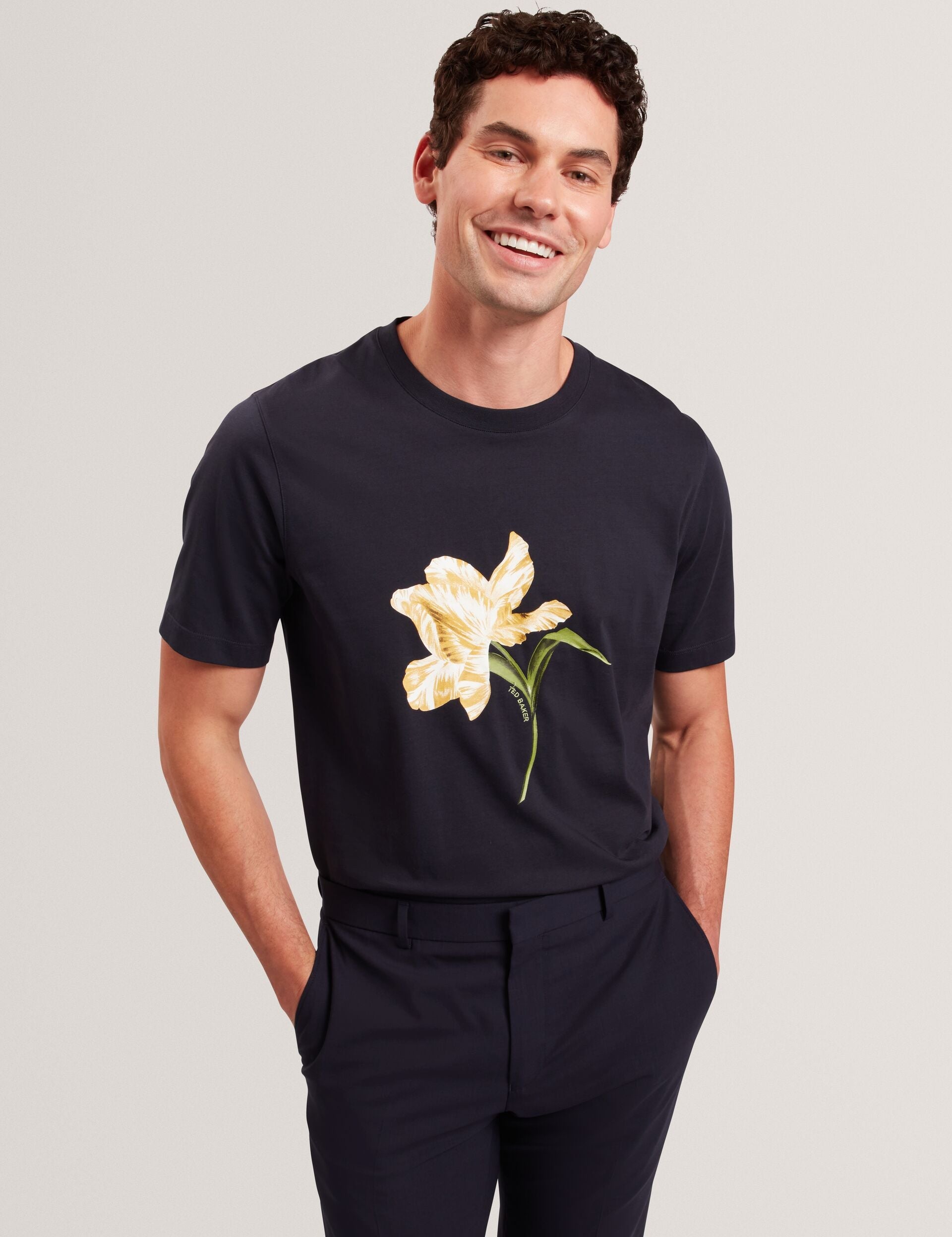 Ted Baker Talyssa Floral Graphic Cotton Crew India | Kicks Machine