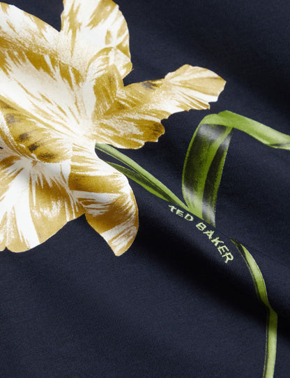 Ted Baker Talyssa Floral Graphic Cotton Crew Neck Tshirt