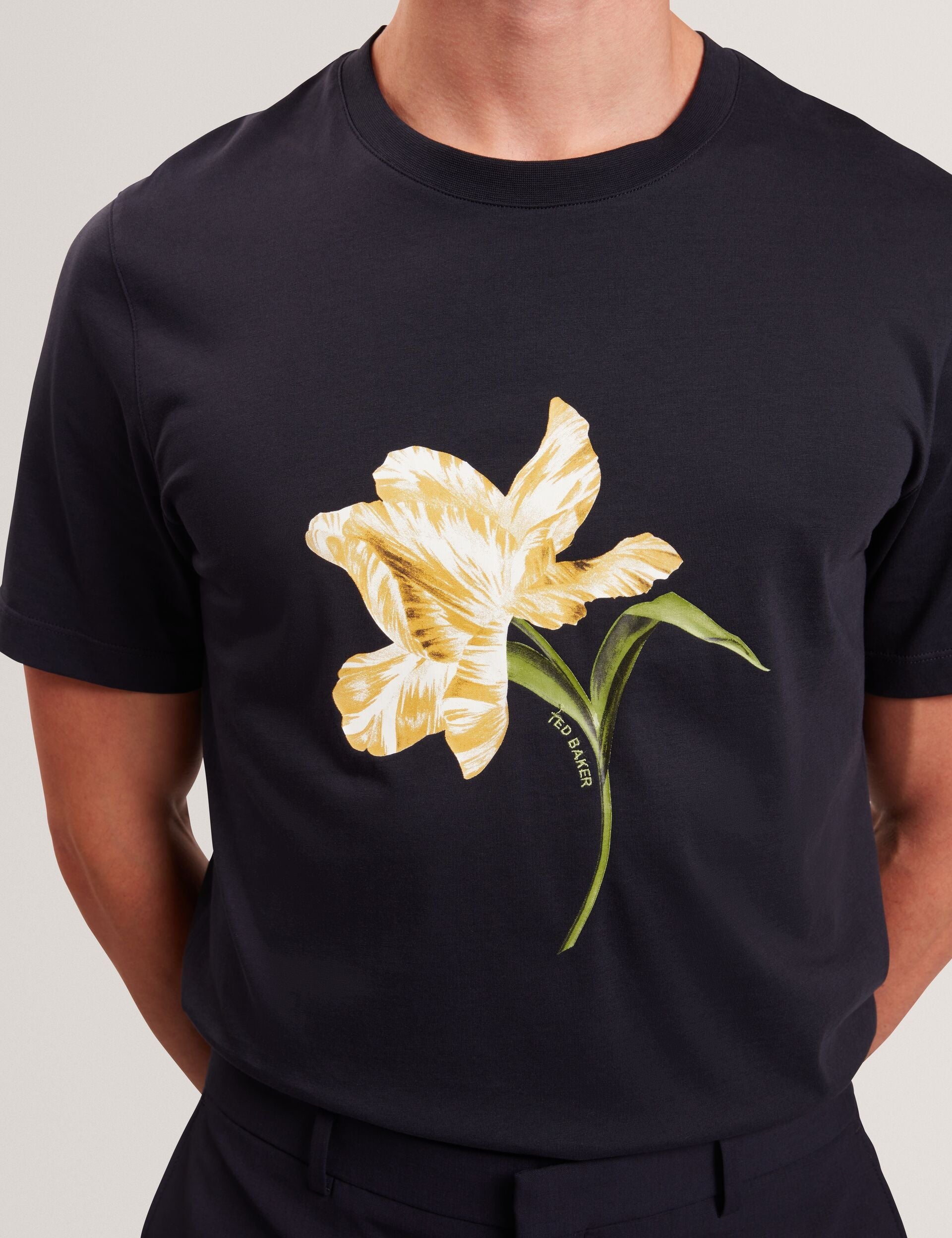 Ted Baker Talyssa Floral Graphic Cotton Crew Neck Tshirt