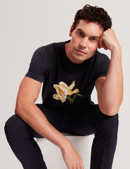 Ted Baker Talyssa Floral Graphic Cotton Crew Neck Tshirt