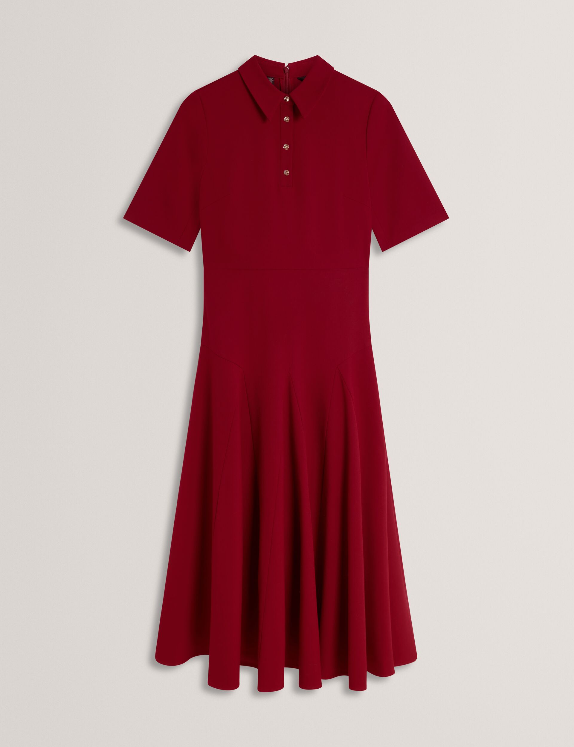 Ted Baker Larosa Button Front Twill Midi Shirt Dress Women's
