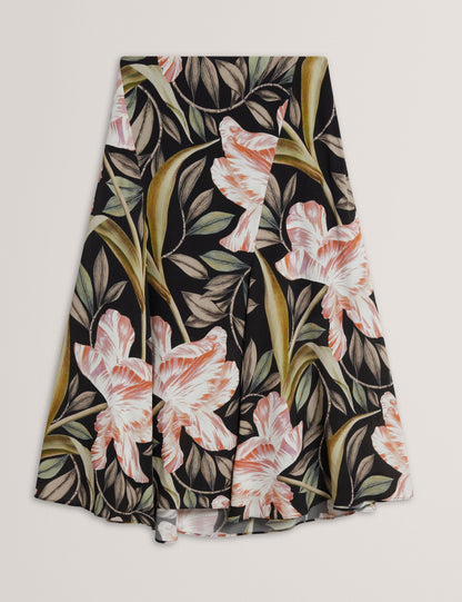 Ted Baker Ehmili Tulip Print Godet Asymmetric Midi Skirt Women's