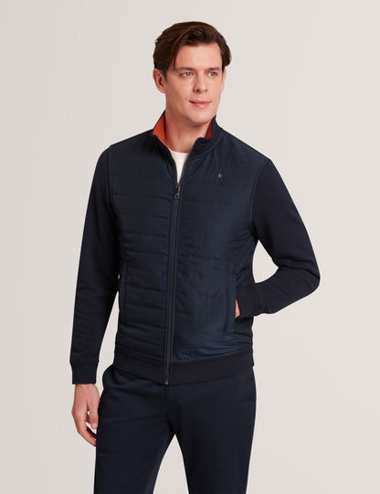 Ted Baker Durano Quilted Front Zipthrough Knit Jacket