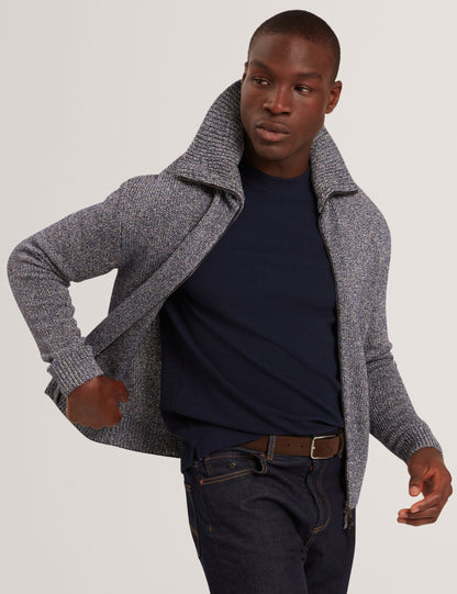 Ted Baker Varink Twisted Yarn Knit Zipthrough Jumper