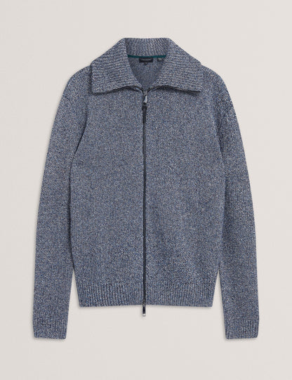 Ted Baker Varink Twisted Yarn Knit Zipthrough Jumper