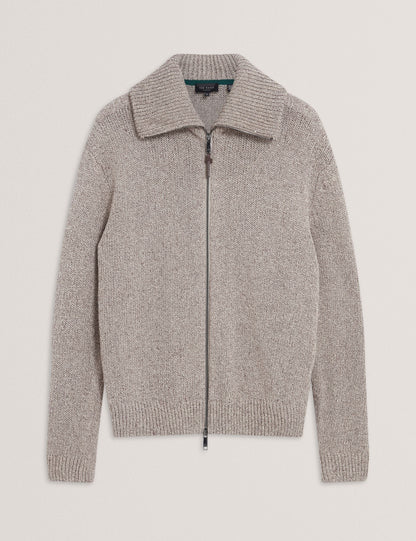 Ted Baker Varink Twisted Yarn Knit Zipthrough Jumper