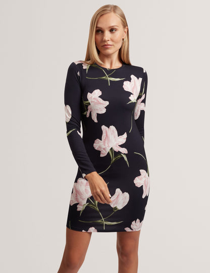 Ted Baker Baafnee Tulip Print Fitted Jersey Mini Dress Women's