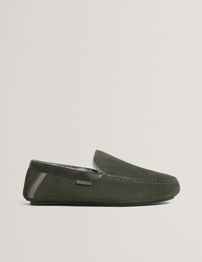 Ted Baker Vallant Suede Leather Moccasin Slippers
