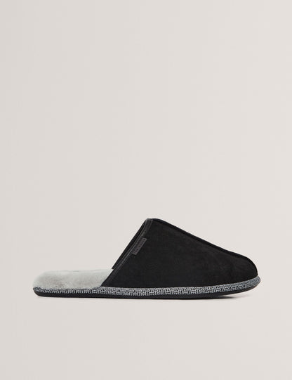 Ted Baker Peterr Suede Faux Fur Lined Mule Slippers