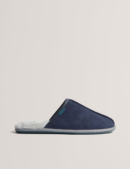 Ted Baker Peterr Suede Faux Fur Lined Mule Slippers