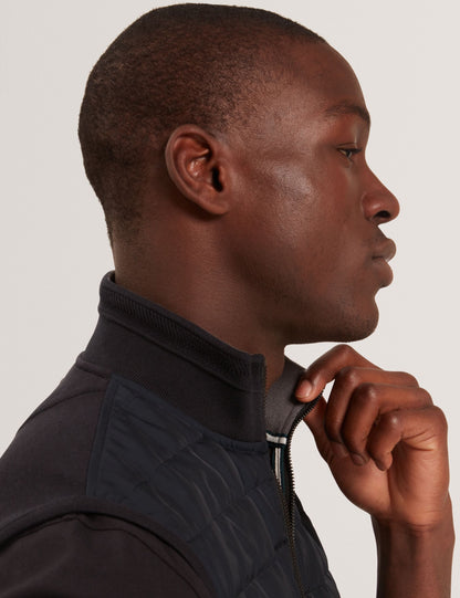 Ted Baker Pafavor Quilted Front Funnel Neck Zipup Gilet
