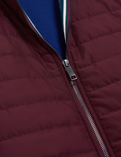 Ted Baker Pafavor Quilted Front Funnel Neck Zipup Gilet