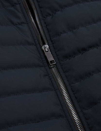 Ted Baker Pafavor Quilted Front Funnel Neck Zipup Gilet