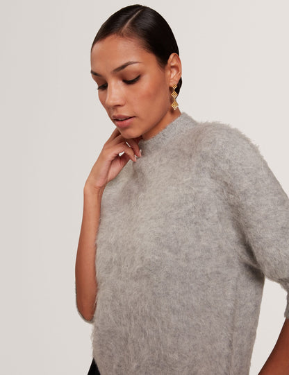 Ted Baker Antata Alpaca Knit Short Sleeve Jumper Women's