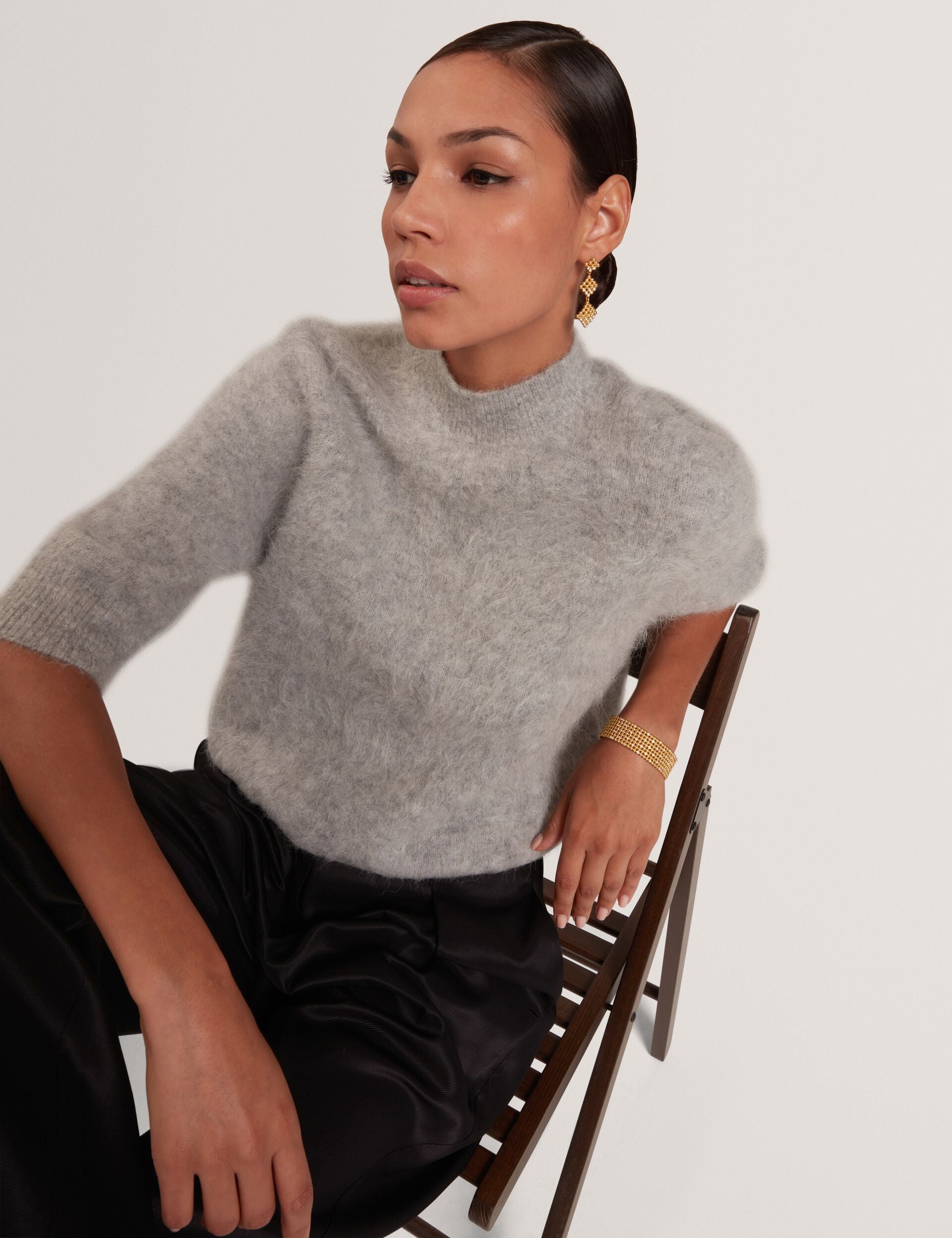 Ted Baker Antata Alpaca Knit Short Sleeve Jumper Women's