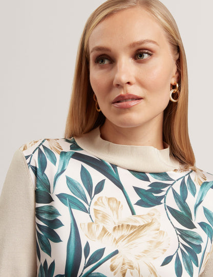 Ted Baker Merrni Tulip Print Front Long Sleeve Knit Top Women's