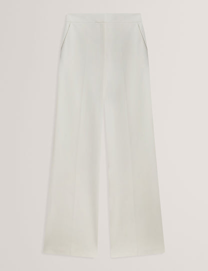 Ted Baker Indriv Tailored High Waisted Flared Trousers In Ivory Women's