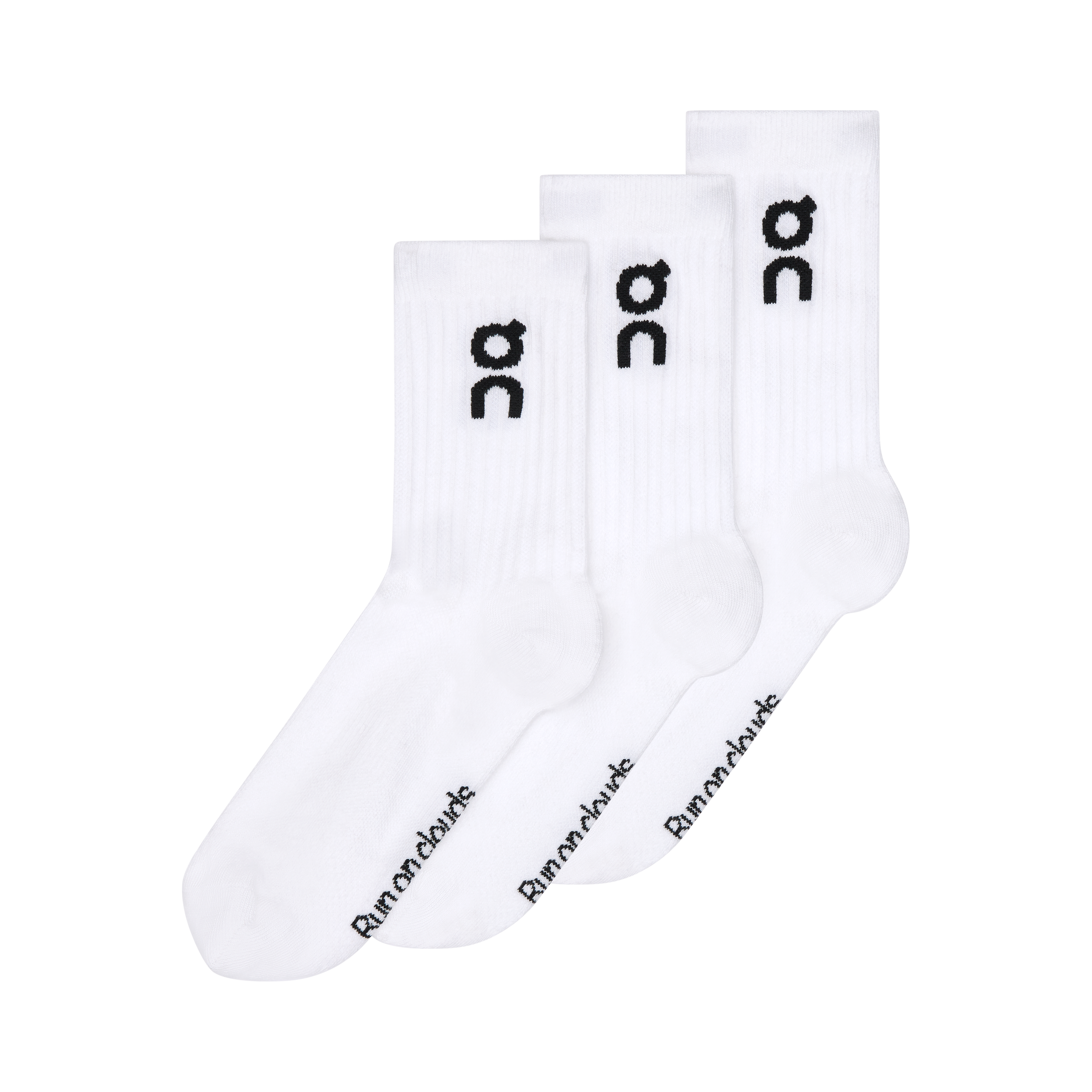 On Logo Sock High 3P White