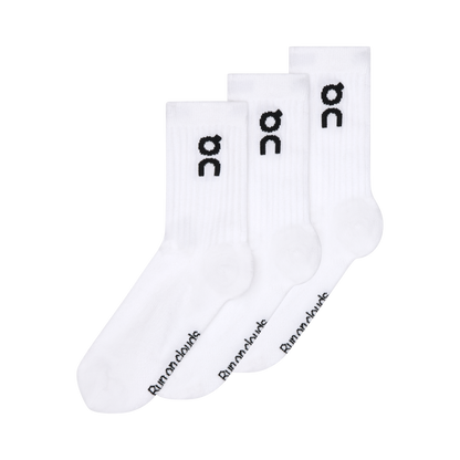 On Logo Sock High 3P White