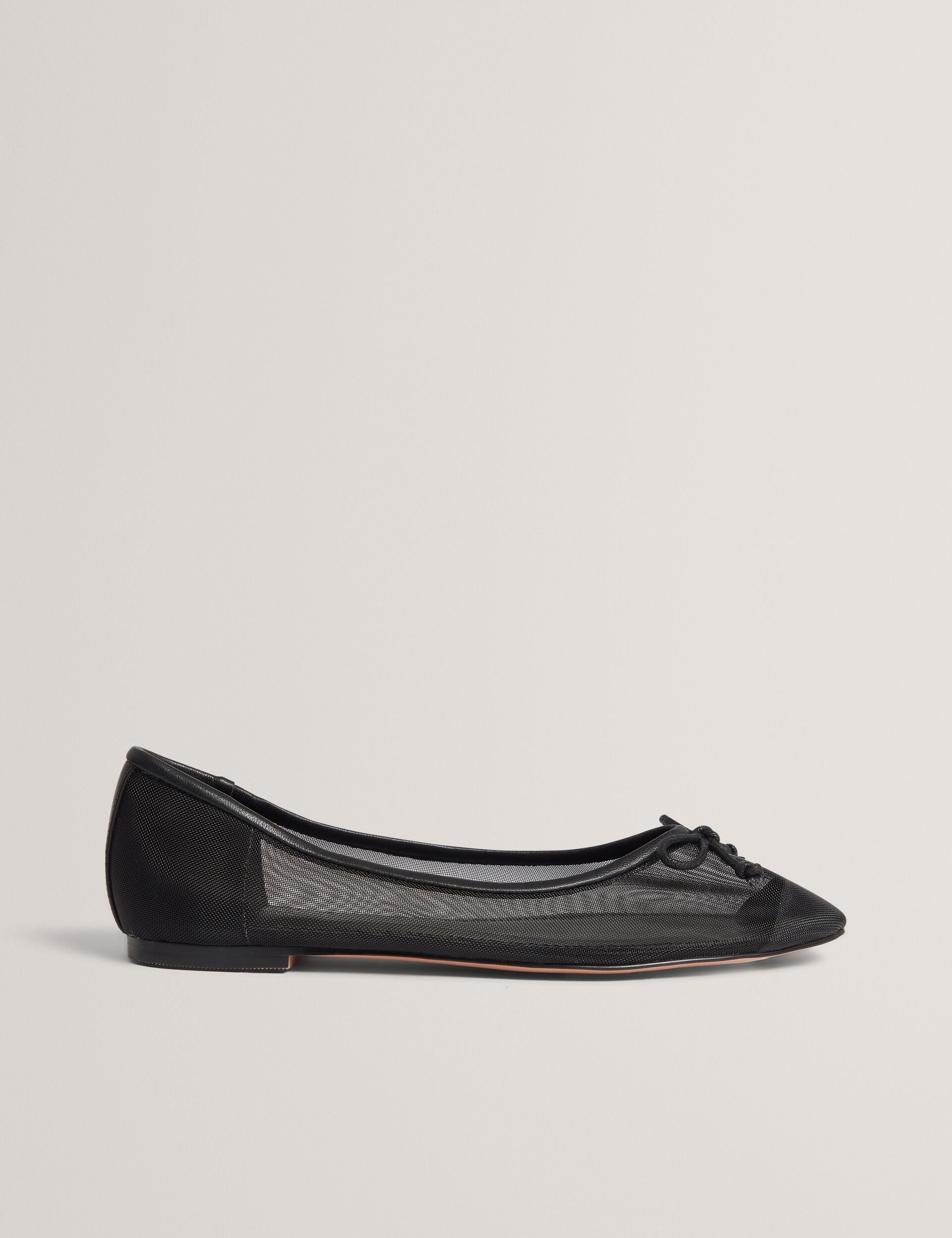 Ted Baker Merrisa Sheer Mesh Bow Ballet Flats Women's