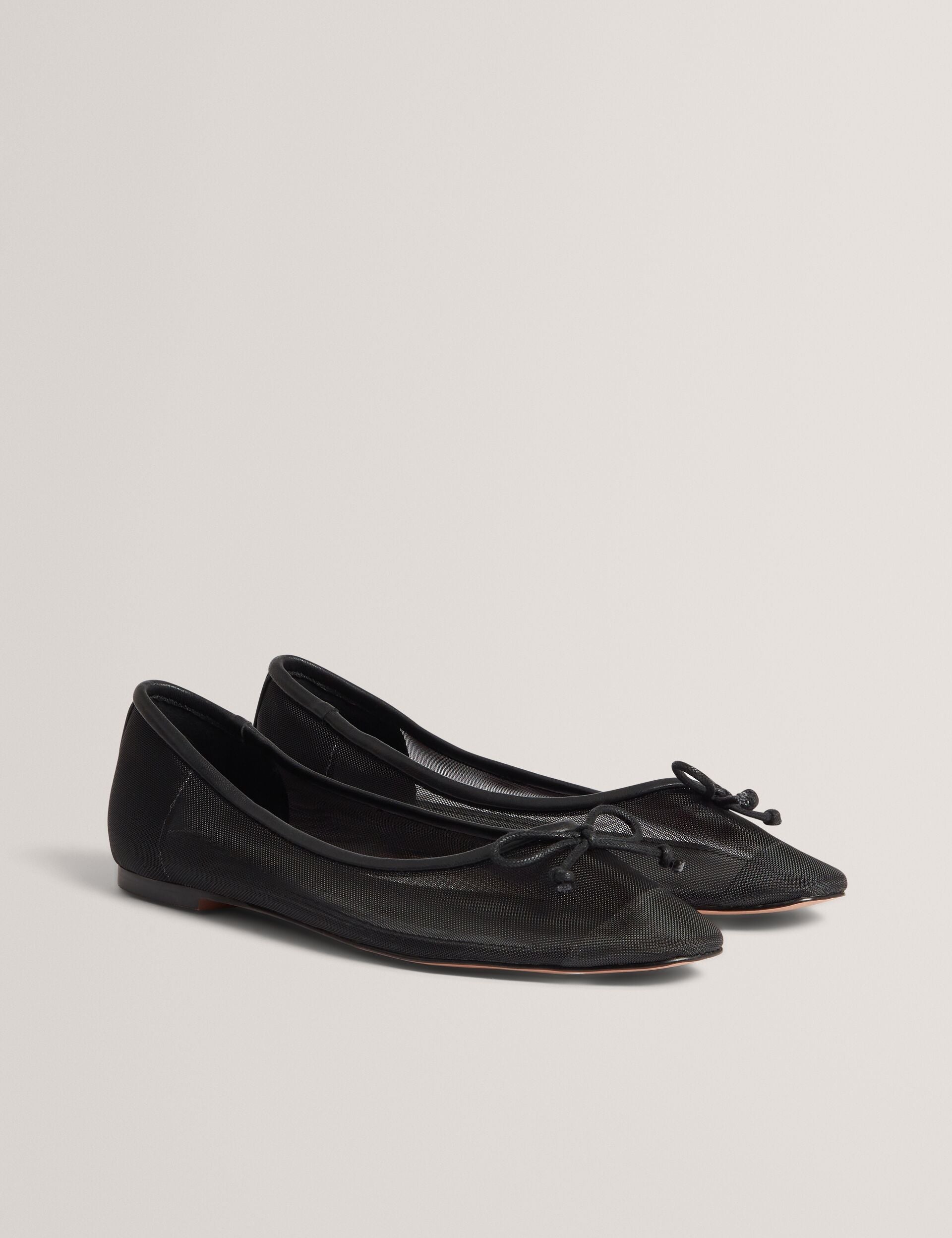Ted Baker Merrisa Sheer Mesh Bow Ballet Flats Women's