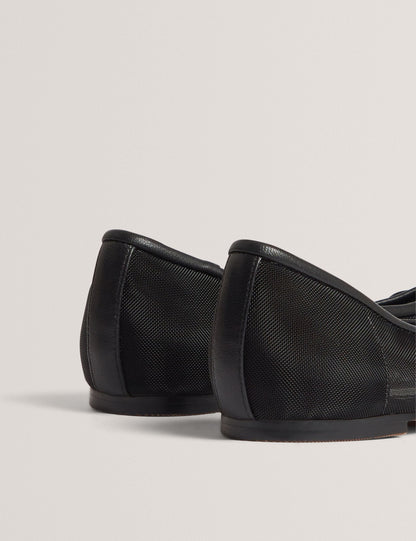 Ted Baker Merrisa Sheer Mesh Bow Ballet Flats Women's