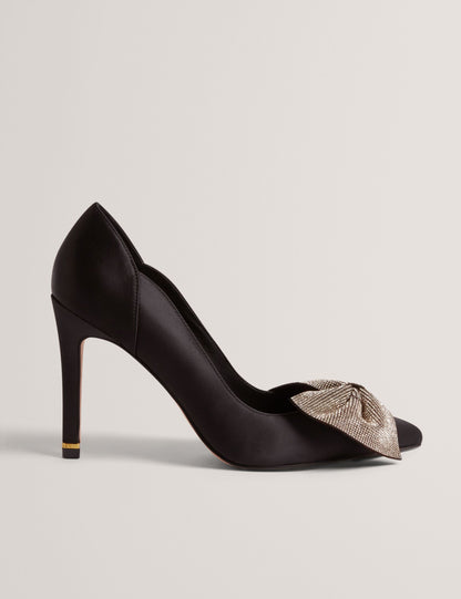 Ted Baker Criisti Rhinestone Bow Satin Court Heels Women's