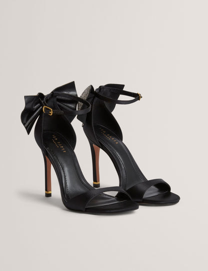 Ted Baker Criissy Rhinestone Bow Satin Stiletto Sandals Women's