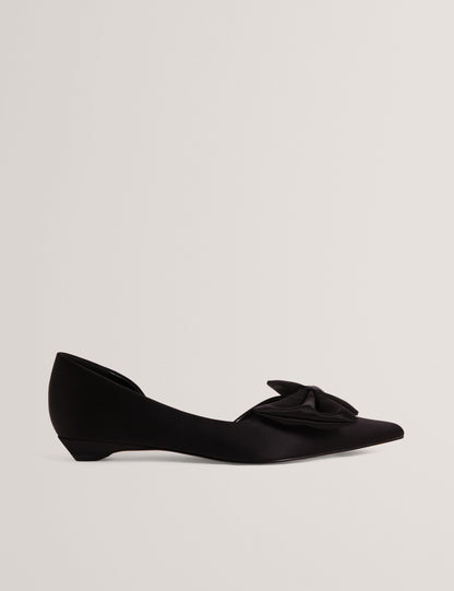 Ted Baker Soufiya Bow Detail Satin Pointed Kitten Heels Women's