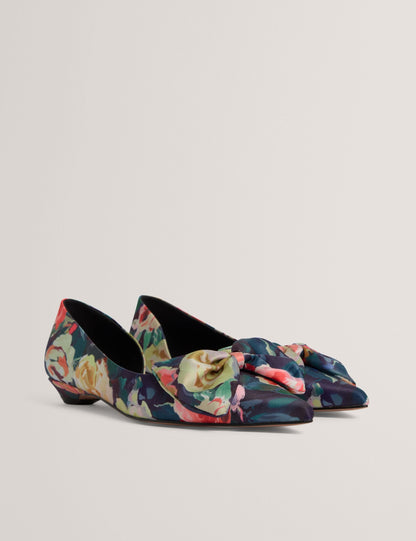 Ted Baker Palouma Rose Print Pointed Toe Kitten Heels Women's