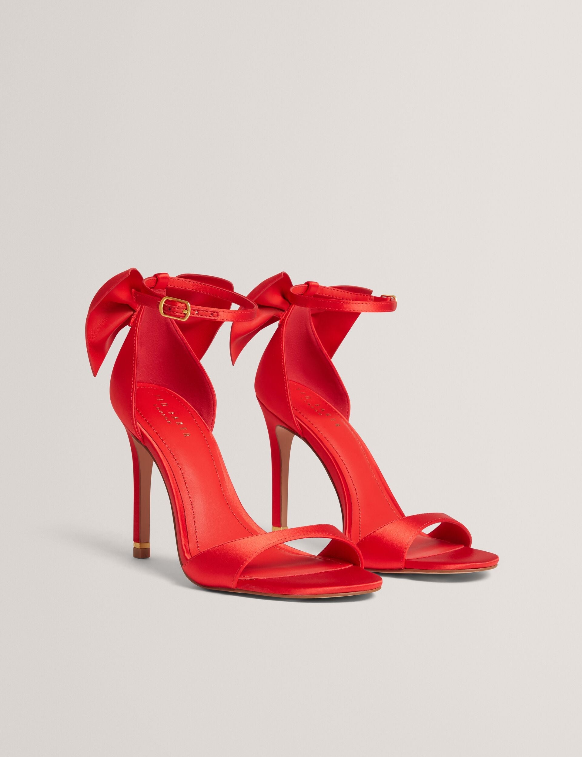 Ted Baker Sofelaa Bow Heel Satin Stiletto Sandals Women's