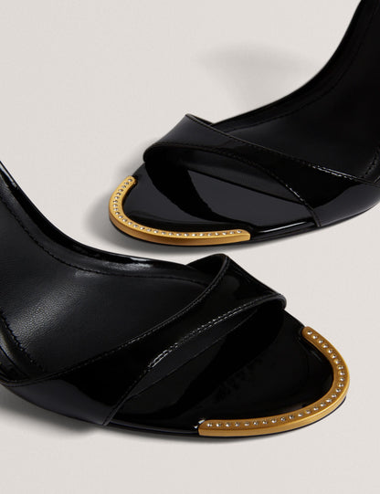 Ted Baker Helliy Patent Leather Stiletto Heel Sandals Women's