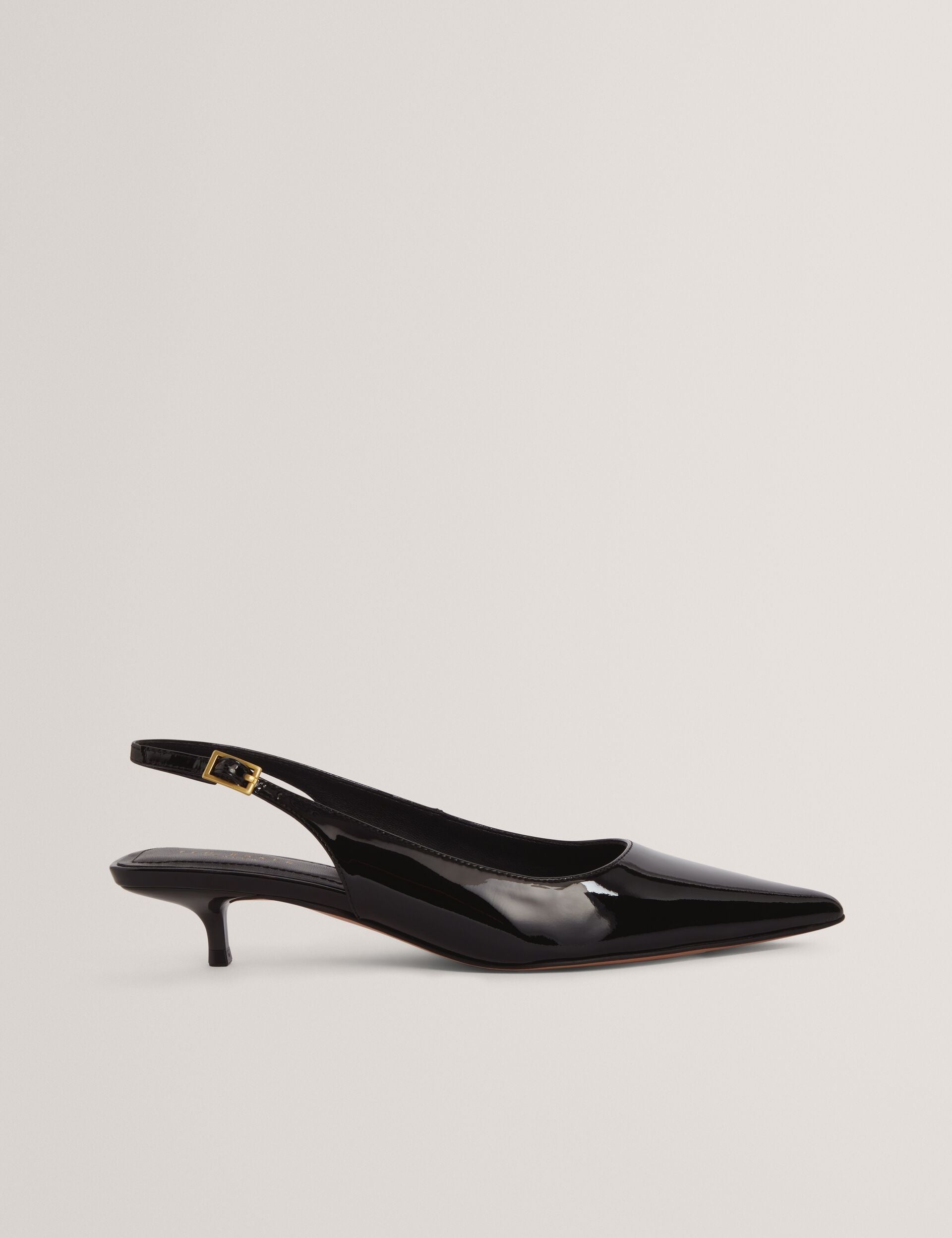 Ted Baker Kitiy Patent Leather Slingback Kitten Heel Shoes Women's