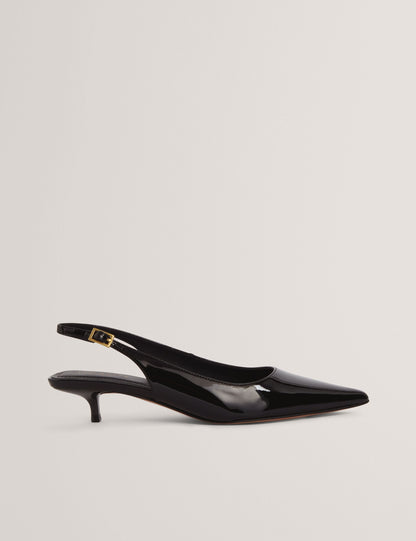 Ted Baker Kitiy Patent Leather Slingback Kitten Heel Shoes Women's