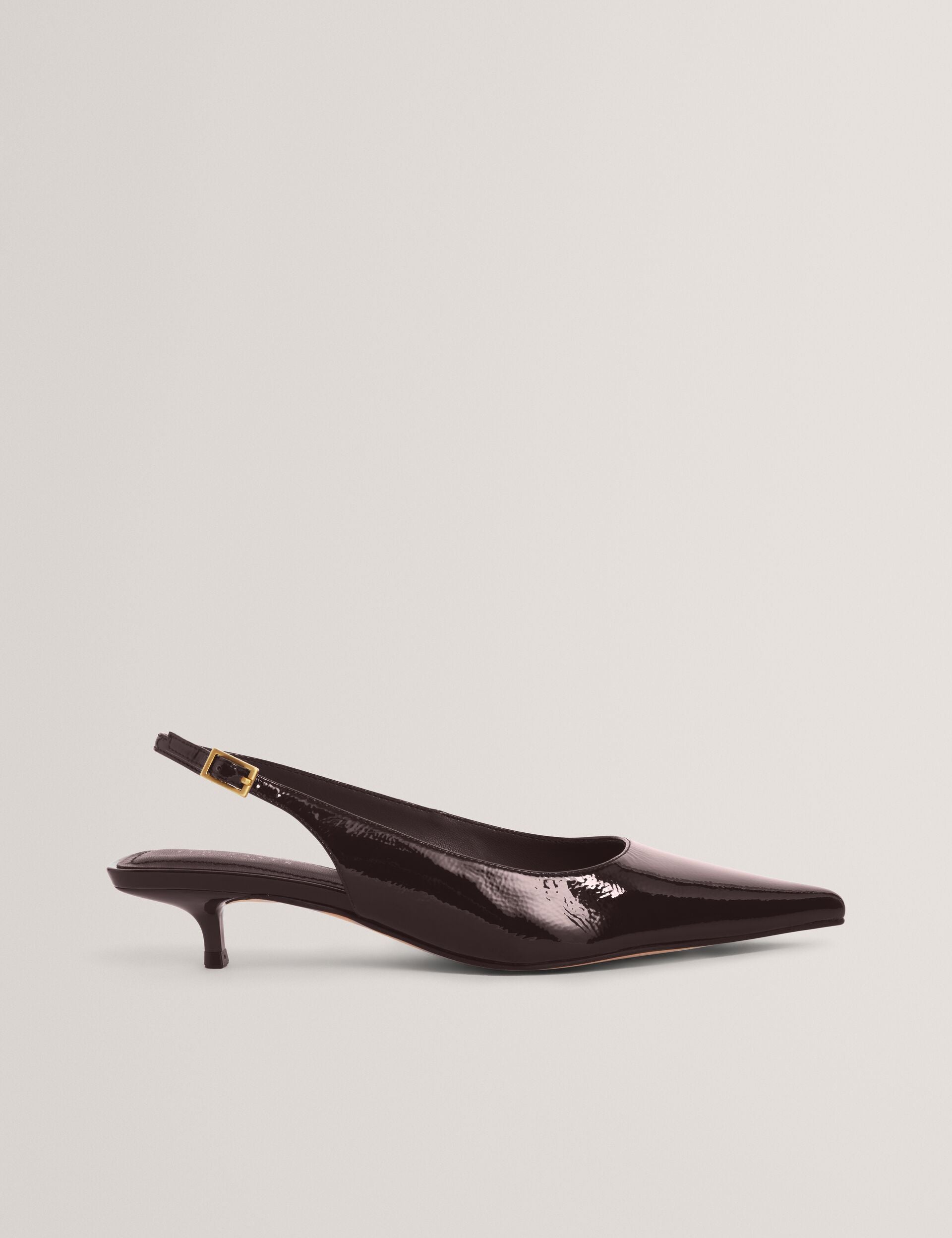 Ted Baker Kitiy Patent Leather Slingback Kitten Heel Shoes Women's